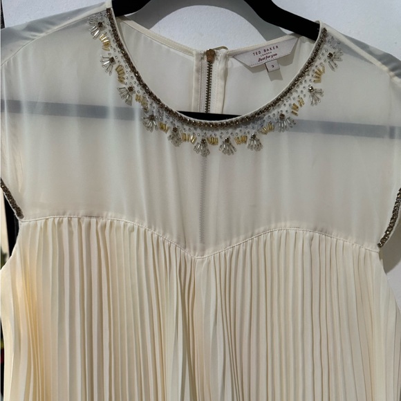 Ted Baker Dress Pleated Embellished 20s Deco Inspired - Picture 2 of 8